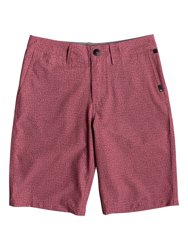 quiksilver, Boy's 8-16 Union Heather 19" Amphibian Boardshorts, CORDOVAN (rrt0) 0 Boy's 8-16 Union Heather 19" Amphibian Boardshorts Red EQBWS03279 Quiksilver