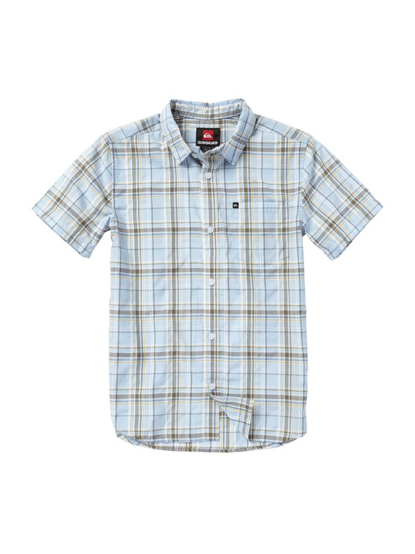 quiksilver, Boys 8-16 Engineer Pat Short Sleeve Shirt, ICICLE (bfg0) 0 Boys 8-16 Engineer Pat Short Sleeve Shirt EQBWT00007 Quiksilver