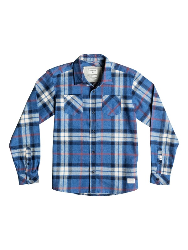 quiksilver, Boy's 8-16 Fitzthrower Flannel Long Sleeve Shirt, FITZTHROWER STAR SAPHIRE (bnj1) 0 Boy's 8-16 Fitzthrower Flannel Long Sleeve Shirt EQBWT03110 Quiksilver
