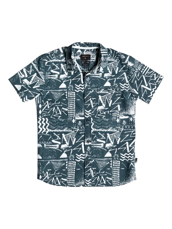 quiksilver, Boy's 8-16 Labyrinth Short Sleeve Shirt, WHITE (wbb0) 0 Boy's 8-16 Labyrinth Short Sleeve Shirt EQBWT03111 Quiksilver
