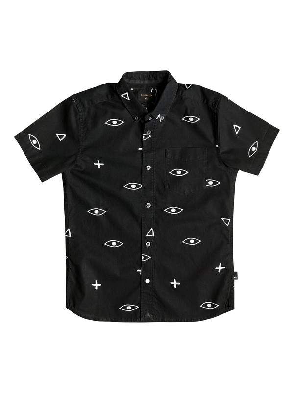 quiksilver, EYE FOR AN EYE SHIRT SS YOUTH, BLACK (kvj0) 0 EYE FOR AN EYE SHIRT SS YOUTH EQBWT03124 Quiksilver