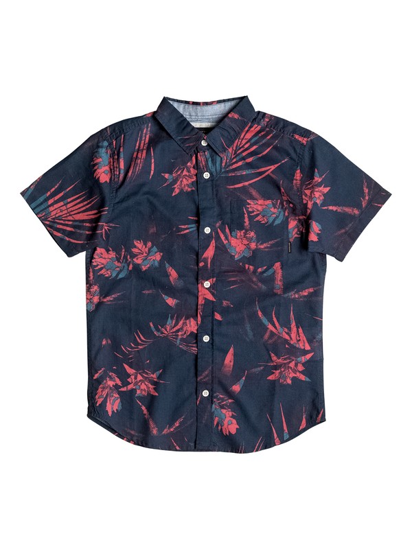 quiksilver, Boy's 8-16 Everyday Short Sleeve Shirt, NAVY BLAZER PRINT (byj6) 0 Boy's 8-16 Everyday Short Sleeve Shirt EQBWT03153 Quiksilver