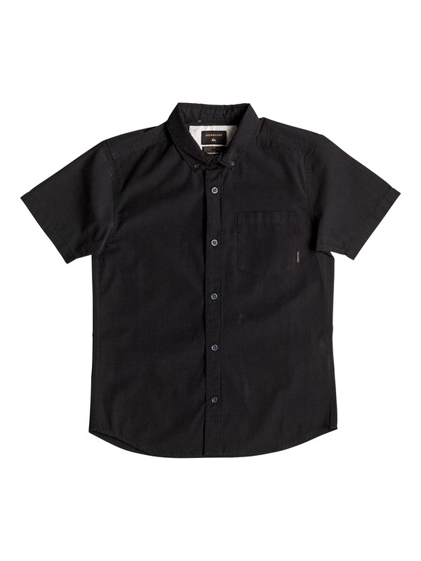 quiksilver, Boy's 8-16 Everyday Wilsden Short Sleeve Shirt, TARMAC (kta0) 0 Boy's 8-16 Everyday Wilsden Short Sleeve Shirt EQBWT03159 Quiksilver