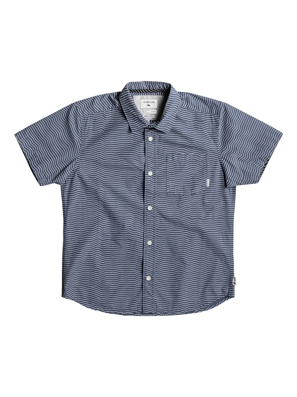 quiksilver, Boy's 8-16 Heat Wave Short Sleeve Shirt, DK DENIM HEAT WAVE (brq6) 0 Boy's 8-16 Heat Wave Short Sleeve Shirt Blue EQBWT03189 Quiksilver