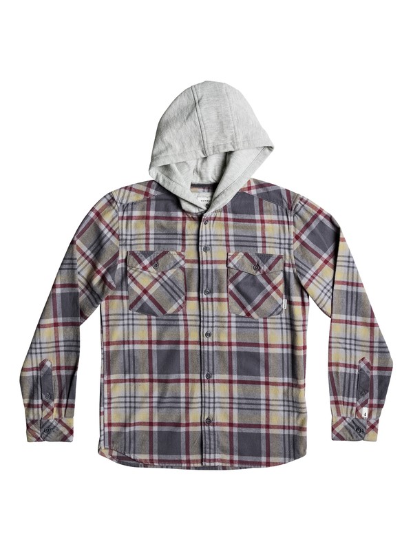 quiksilver, Tang - Hooded Long Sleeve Shirt, CURDS AND WHEY HOODED (tzj1) 0 Tang - Hooded Long Sleeve Shirt EQBWT03196 Quiksilver