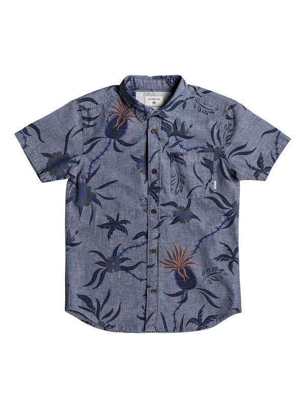 quiksilver, Shakka Mate - Chemise à manches courtes pour Garçon 8-16 ans, BLUE USED SHAKKA MATE (byl6) 0 Shakka Mate - Chemise à manches courtes pour Garçon 8-16 ans Bleu EQBWT03198 Quiksilver