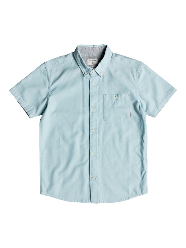 quiksilver, Boy's 8-16 Waterfalls Short Sleeve Shirt, AQUATIC (bfm0) 0 Boy's 8-16 Waterfalls Short Sleeve Shirt Blue EQBWT03201 Quiksilver