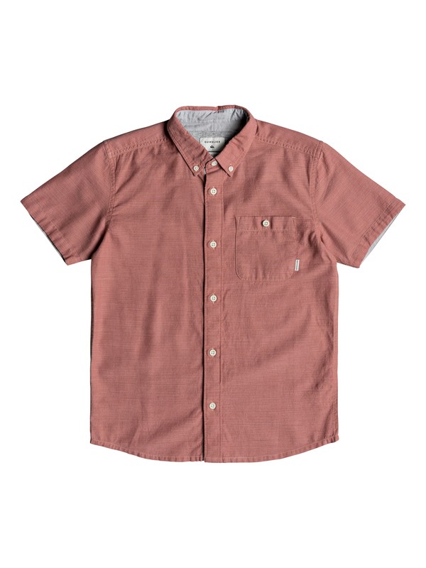 quiksilver, Boy's 8-16 Waterfalls Short Sleeve Shirt, DUSTY CEDAR (mmr0) 0 Boy's 8-16 Waterfalls Short Sleeve Shirt Pink EQBWT03201 Quiksilver
