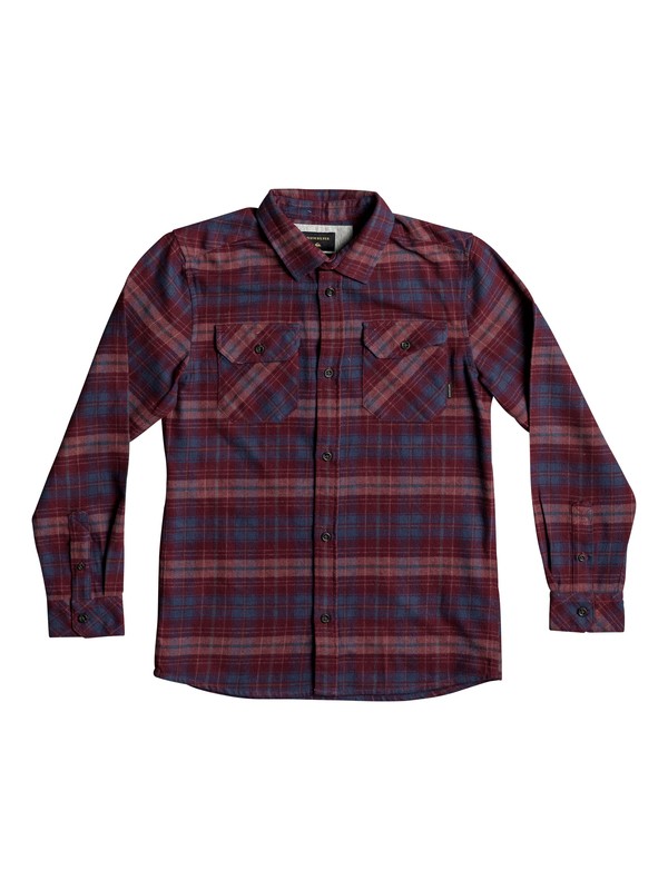 quiksilver, Boy's 8-16 Fitzspeere Long Sleeve Shirt, WINSDSOR SHD LUMBER (rsr1) 0 Boy's 8-16 Fitzspeere Long Sleeve Shirt Red EQBWT03207 Quiksilver