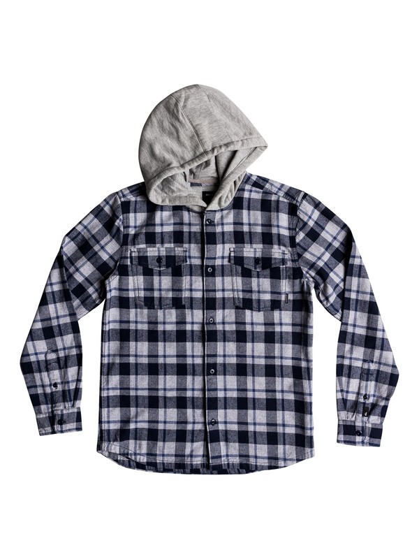 quiksilver, Snap Up - Camisa de manga larga para Chicos 8-16, NAVY BLAZER SNAP UP (byj1) 0 Snap Up - Camisa de manga larga para Chicos 8-16 Azul EQBWT03222 Quiksilver
