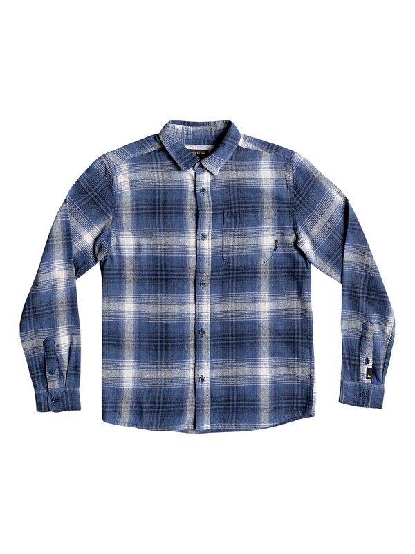 quiksilver, Boy's 8-16 Fatherfly Long Sleeve Shirt, NAVY BLAZER FATHERFLY CHECK (byj1) 0 Boy's 8-16 Fatherfly Long Sleeve Shirt Blue EQBWT03225 Quiksilver