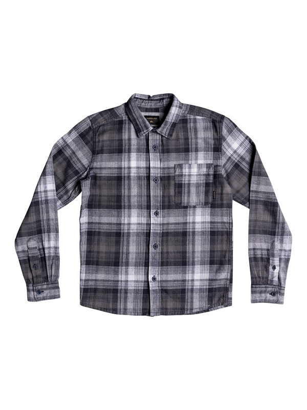 quiksilver, Boy's 8-16 Fatherfly Long Sleeve Shirt, BLUE NIGHT FATHERFLY CHECK (bst1) 0 Boy's 8-16 Fatherfly Long Sleeve Shirt Blue EQBWT03230 Quiksilver