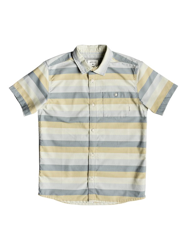 quiksilver, Boy's 8-16 Hotel Diva Short Sleeve Shirt, STORMY SEA HOTEL DIVA (blh3) 0 Boy's 8-16 Hotel Diva Short Sleeve Shirt Blue EQBWT03240 Quiksilver