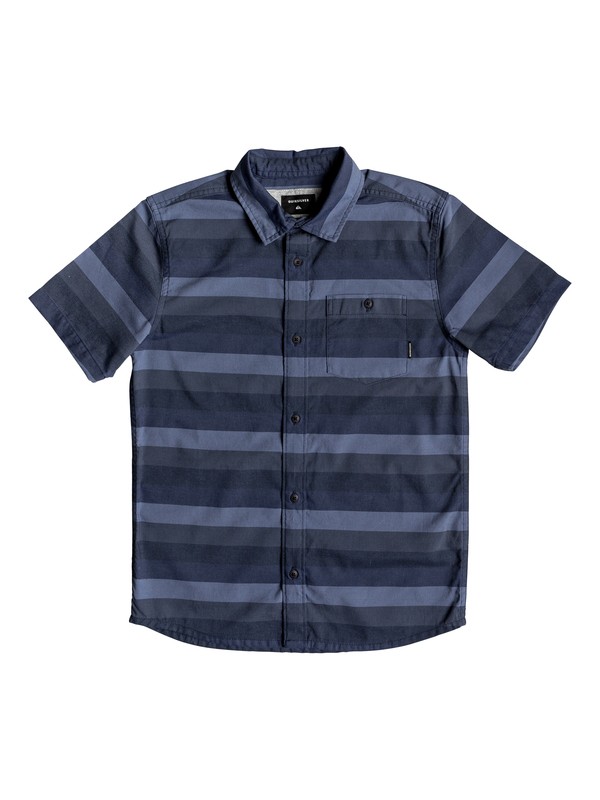 quiksilver, Boy's 8-16 Hotel Diva Short Sleeve Shirt, BLUE NIGHT HOTEL DIVA (bst3) 0 Boy's 8-16 Hotel Diva Short Sleeve Shirt Blue EQBWT03240 Quiksilver