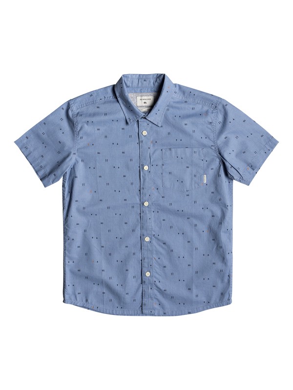quiksilver, Boy's 8-16 Rock The Road Short Sleeve Shirt, STONE WASH ROCK THE ROAD (bkj6) 0 Boy's 8-16 Rock The Road Short Sleeve Shirt Blue EQBWT03241 Quiksilver