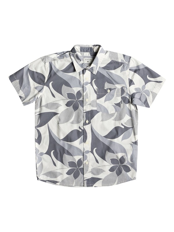quiksilver, Boy's 8-16 Bathursts Bats Short Sleeve Shirt, QUIET SHADE SEVENTIES (kze6) 0 Boy's 8-16 Bathursts Bats Short Sleeve Shirt Black EQBWT03244 Quiksilver