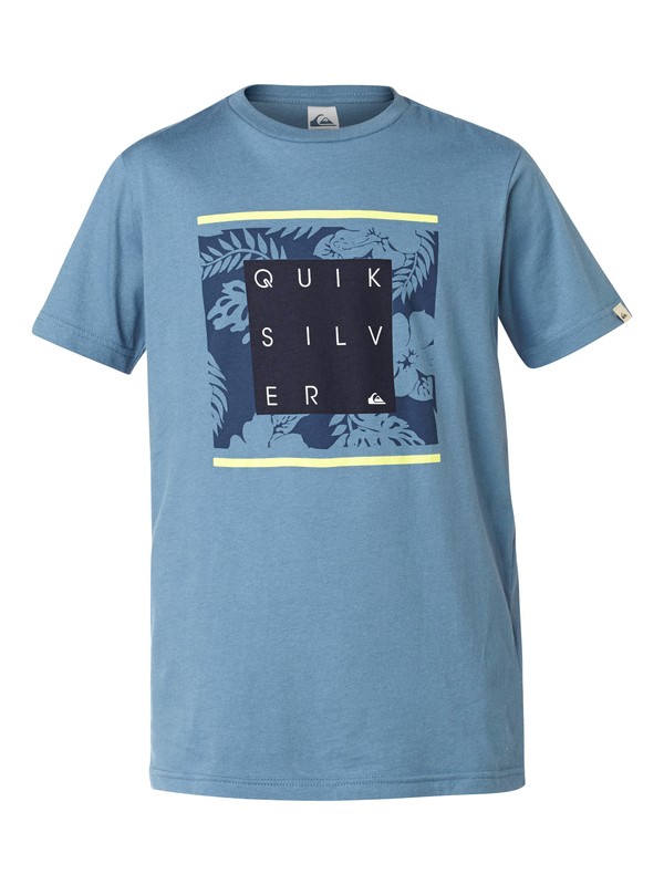 quiksilver, Ss Qs Tee Youth F13, BLUESTONE (bmc0) 0 Ss Qs Tee Youth F13 EQBZT03014 Quiksilver