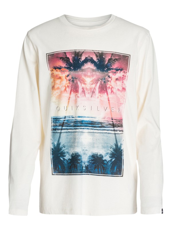 quiksilver, Ls Organic Tee Yth L9, OFFWHITE (wbk0) 0 Ls Organic Tee Yth L9 EQBZT03032 Quiksilver