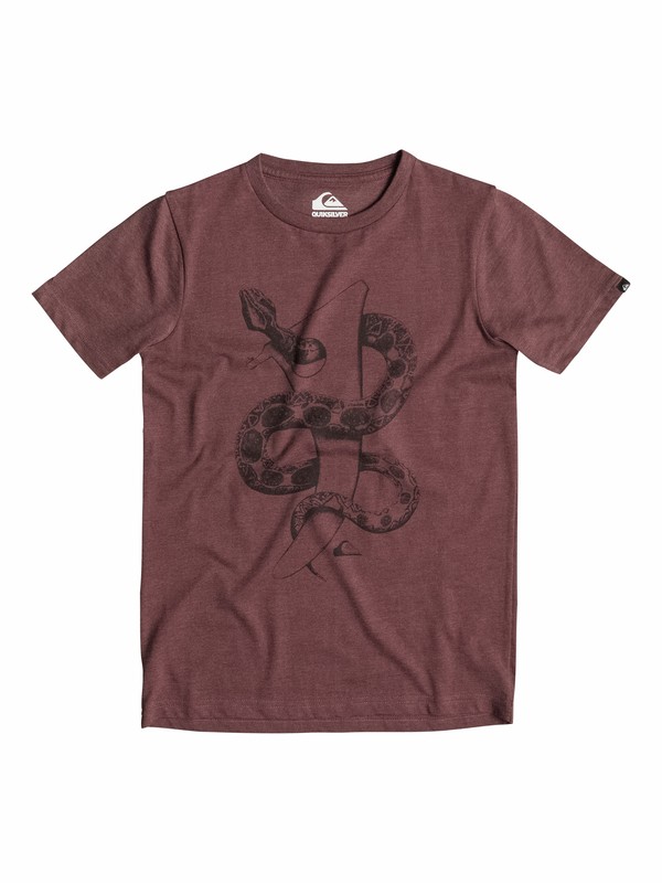 quiksilver, Heather Snake Fined - T-shirt, PLUM WINE (pqp0) 0 Heather Snake Fined - T-shirt EQBZT03156 Quiksilver