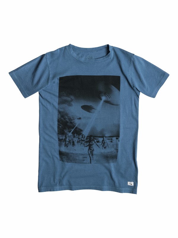quiksilver, Garment Dyed Beach Attack - T-shirt, DARK DENIM (brq0) 0 Garment Dyed Beach Attack - T-shirt EQBZT03162 Quiksilver