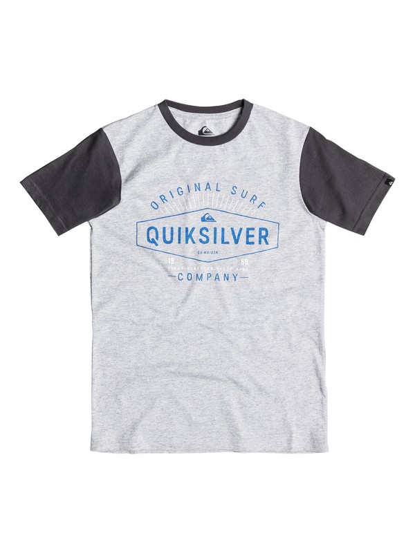 quiksilver, Colorblock Dr No - T-shirt, ATHLETIC HEATHER/TARMAC (xssk) 0 Colorblock Dr No - T-shirt EQBZT03248 Quiksilver