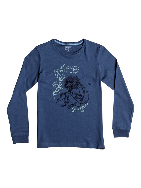 quiksilver, Carbon Baboon Trouble - Tee-Shirt à manches longues, DARK DENIM (brq0) 0 Carbon Baboon Trouble - Tee-Shirt à manches longues EQBZT03370 Quiksilver