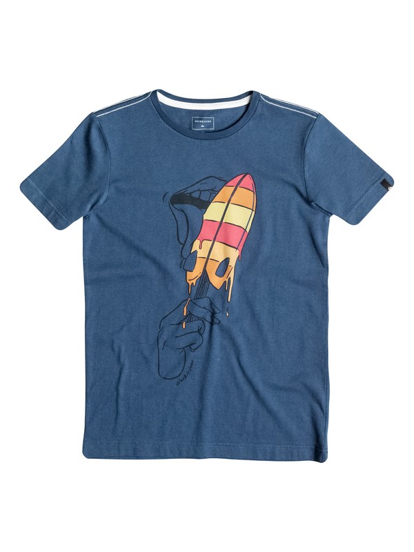 quiksilver, AM Simple Pleasures - T-Shirt, DARK DENIM (brq0) 0 AM Simple Pleasures - T-Shirt EQBZT03376 Quiksilver