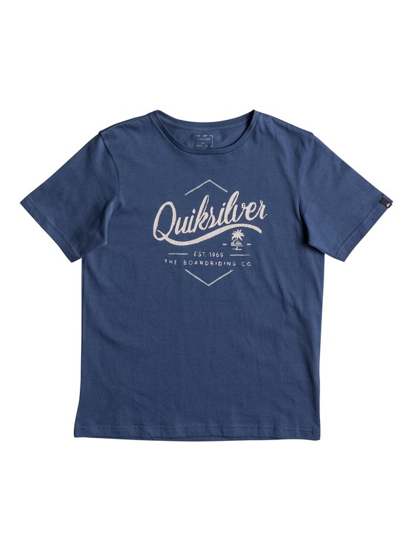 quiksilver, Classic Sea Tales - T Shirt pour Garçon 8-16 ans, DARK DENIM (brq0) 0 Classic Sea Tales - T Shirt pour Garçon 8-16 ans EQBZT03566 Quiksilver
