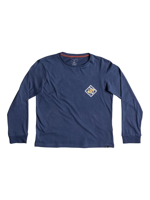 quiksilver, Carbon Finish 80 Prism - Super-Soft Long Sleeve T-Shirt, DARK DENIM (brq0) 0 Carbon Finish 80 Prism - Super-Soft Long Sleeve T-Shirt Blue EQBZT03580 Quiksilver