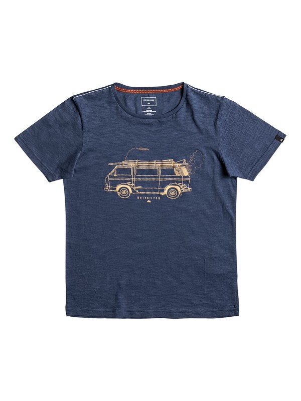 quiksilver, Happy Van Slub - T Shirt, DARK DENIM (brq0) 0 Happy Van Slub - T Shirt EQBZT03587 Quiksilver