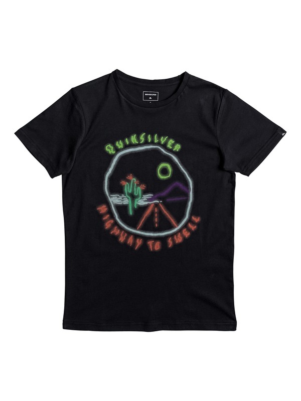 quiksilver, Highway To Swell - T-Shirt, BLACK (kvj0) 0 Highway To Swell - T-Shirt Black EQBZT03590 Quiksilver