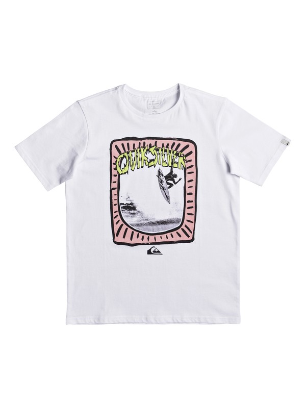quiksilver, Classic Hulu Pena - T-Shirt for Boys 8-16, WHITE (wbb0) 0 Classic Hulu Pena - T-Shirt for Boys 8-16 White EQBZT03663 Quiksilver