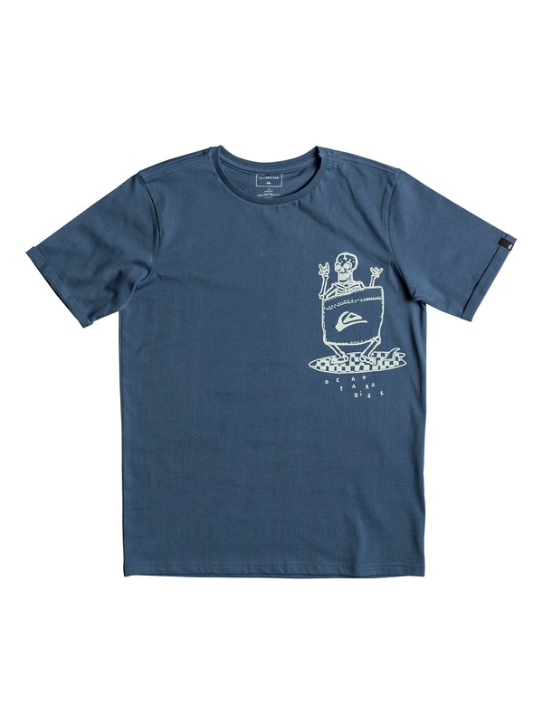 quiksilver, Classic Kanu - T-Shirt for Boys 8-16, REAL TEAL (bpr0) 0 Classic Kanu - T-Shirt for Boys 8-16 Blue EQBZT03665 Quiksilver