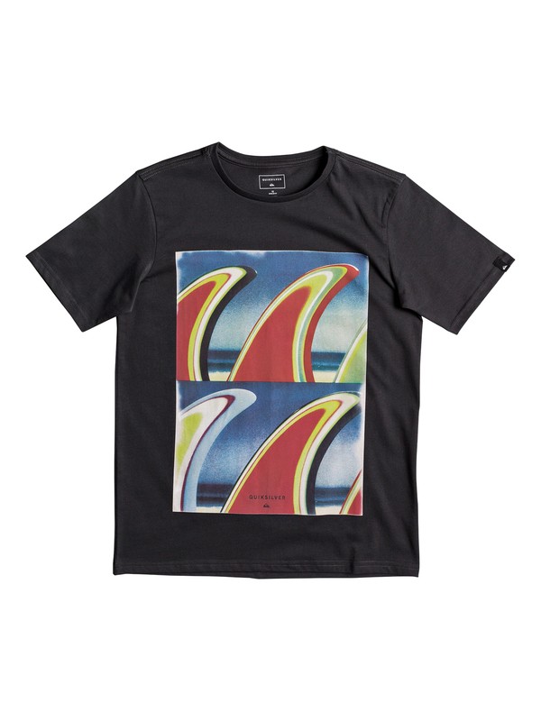 quiksilver, Classic Fin Fanatic - T Shirt col rond, TARMAC (kta0) 0 Classic Fin Fanatic - T Shirt col rond Noir EQBZT03673 Quiksilver