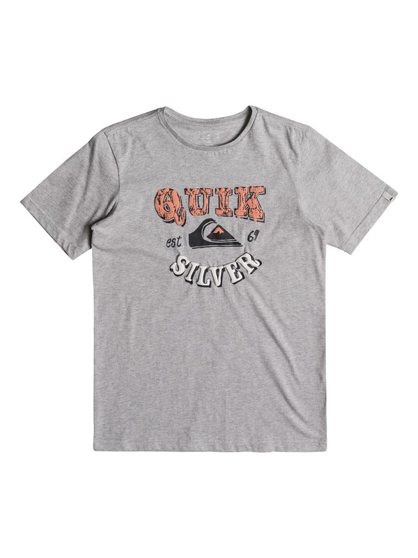 quiksilver, Classic Pahu Pia - T-Shirt for Boys 8-16, LIGHT GREY HEATHER (sjsh) 0 Classic Pahu Pia - T-Shirt for Boys 8-16 Gray EQBZT03679 Quiksilver