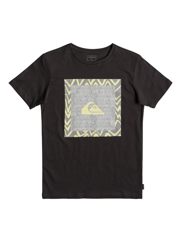 quiksilver, Classic Nano Spano - T-Shirt for Boys 8-16, TARMAC (kta0) 0 Classic Nano Spano - T-Shirt for Boys 8-16 Black EQBZT03682 Quiksilver