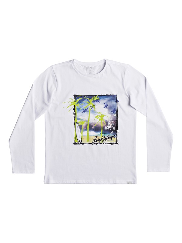 quiksilver, Classic Pihi Wiki - T shirt manches longues pour Garçon 8-16 ans, WHITE (wbb0) 0 Classic Pihi Wiki - T shirt manches longues pour Garçon 8-16 ans Blanc EQBZT03685 Quiksilver