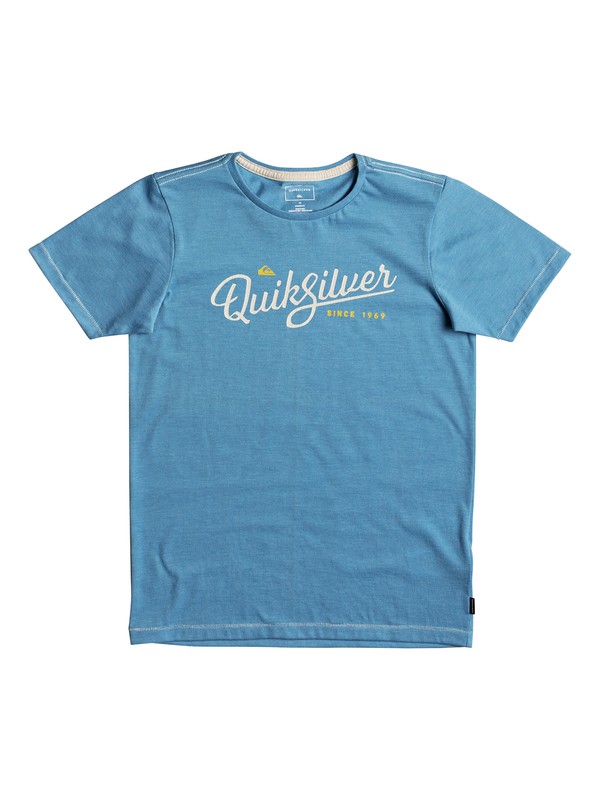 quiksilver, Heather Wavey Glaze - T-Shirt for Boys 8-16, MALIBU HEATHER (bmah) 0 Heather Wavey Glaze - T-Shirt for Boys 8-16 Blue EQBZT03693 Quiksilver