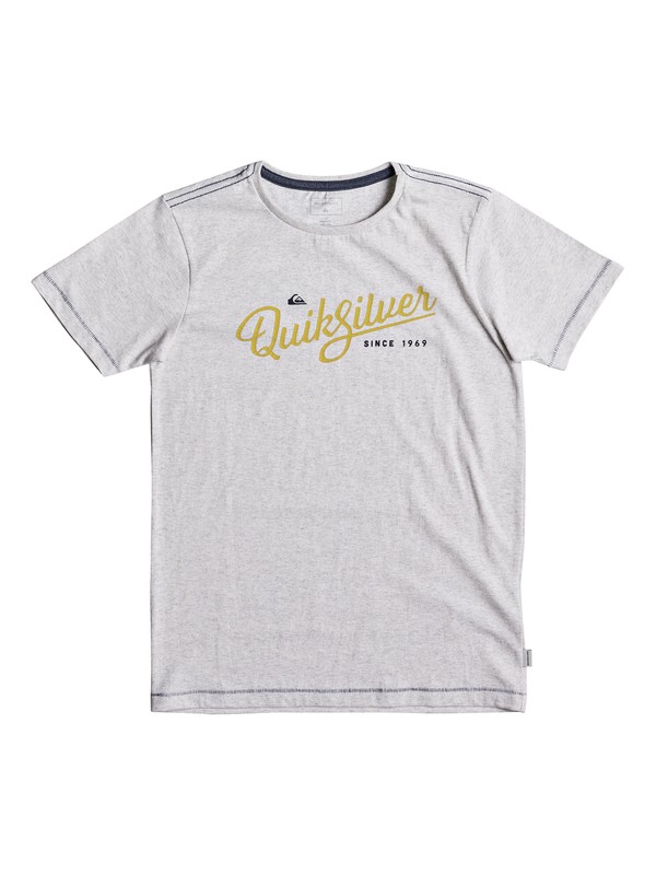 quiksilver, Heather Wavey Glaze - T-Shirt for Boys 8-16, SNOW WHITE HEATHER (wbkh) 0 Heather Wavey Glaze - T-Shirt for Boys 8-16 White EQBZT03693 Quiksilver