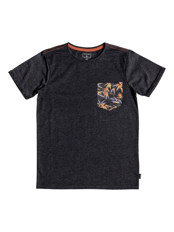 quiksilver, Stay - T-Shirt voor Jongens 8-16, DARK GREY HEATHER (krph) 0 Stay - T-Shirt voor Jongens 8-16 Black EQBZT03776 Quiksilver