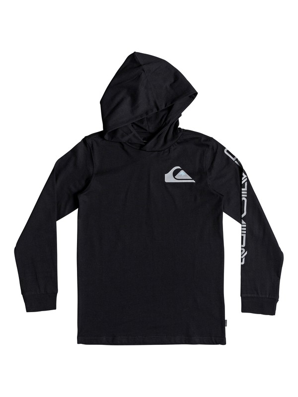 quiksilver, Boy's 8-16 Vice Versa Long Sleeve Hooded Tee, BLACK (kvj0) 0 Boy's 8-16 Vice Versa Long Sleeve Hooded Tee Black EQBZT03870 Quiksilver