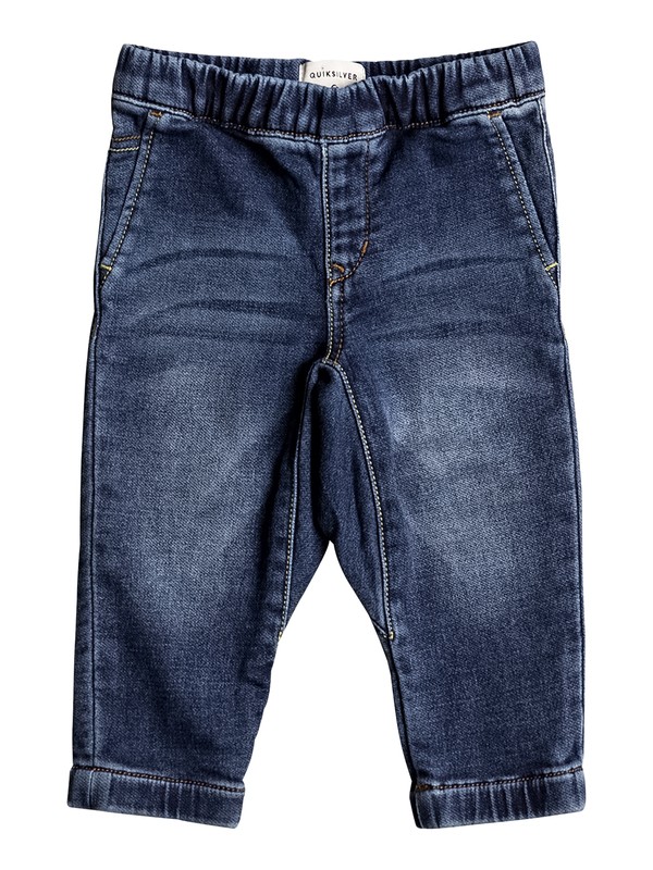 quiksilver, Fonic Hash Blue - Slim Fit Denim Joggers, HASH BLUE (bpyw) 0 Fonic Hash Blue - Slim Fit Denim Joggers Blue EQIDP03010 Quiksilver