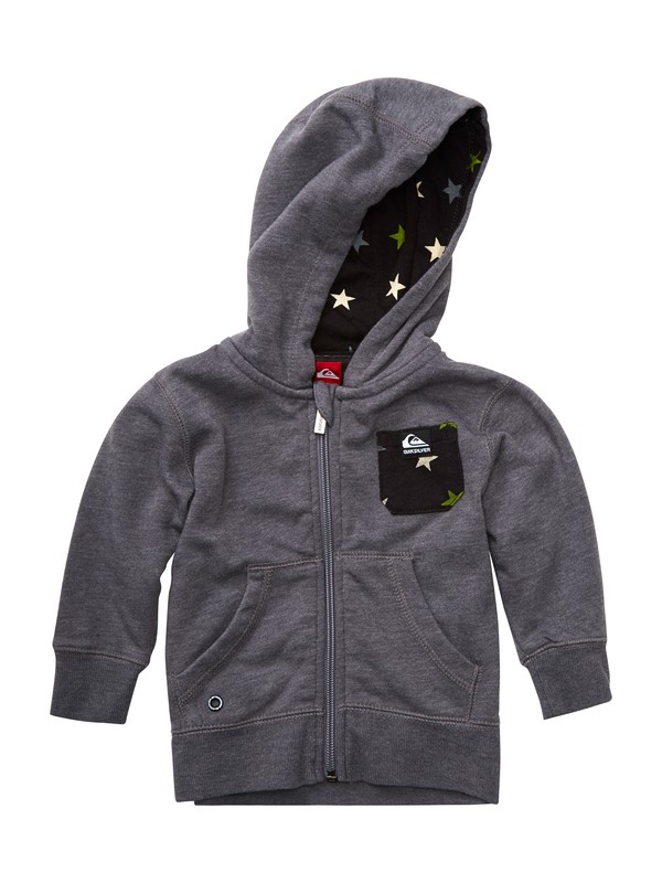 quiksilver, Baby Solana Star Hooded Sweater, MEDIUM GREY HEATHER (kzeh) 0 Baby Solana Star Hooded Sweater EQIFT00006 Quiksilver