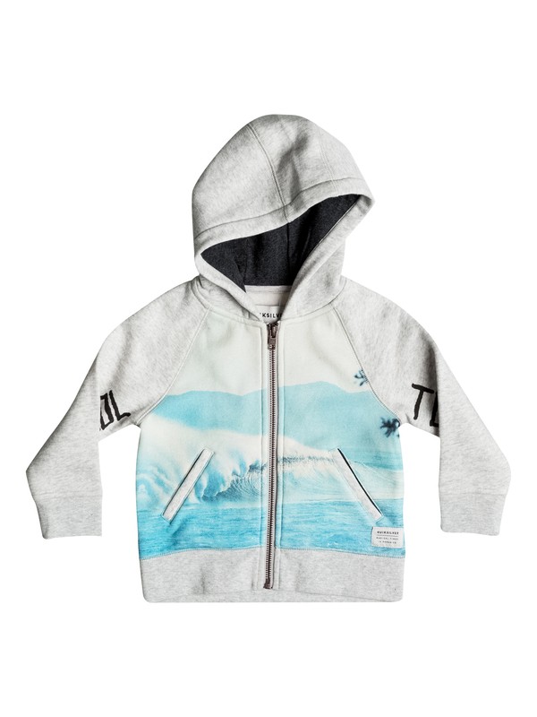 quiksilver, Photoprint - Sweat à capuche zippé, LIGHT GREY HEATHER (sgrh) 0 Photoprint - Sweat à capuche zippé EQIFT03017 Quiksilver