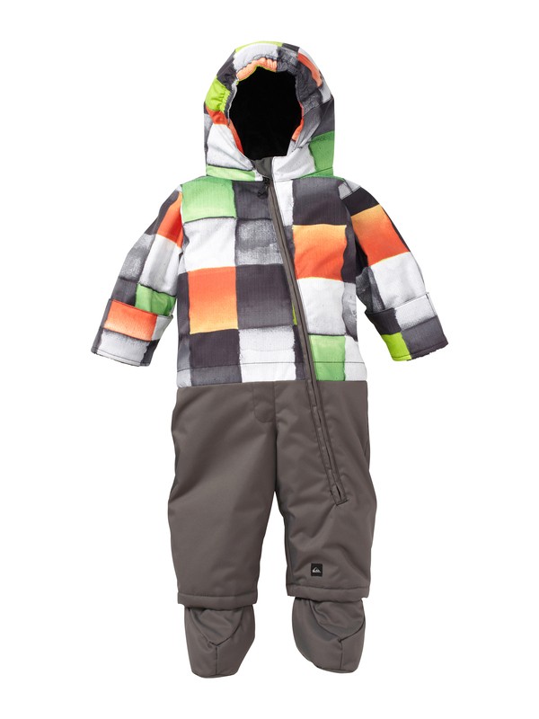 quiksilver, Little Rookie One Piece Suit, REDEMPTION CHECK GREEN (gns1) 0 Little Rookie One Piece Suit EQIJK00001 Quiksilver