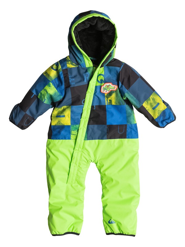 quiksilver, Baby Little Rookie Snowsuit, CHECK KASPER SNOW BLUE (bqz2) 0 Baby Little Rookie Snowsuit EQITS03000 Quiksilver