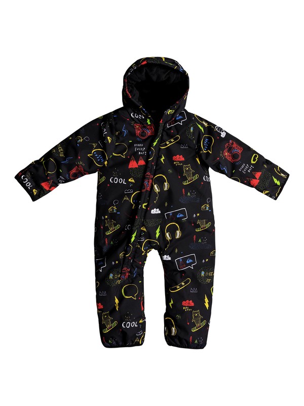 quiksilver, Baby Little Rookie Snow Suit, BLACK_MAOAM TATT (kvj6) 0 Baby Little Rookie Snow Suit Black EQITS03004 Quiksilver