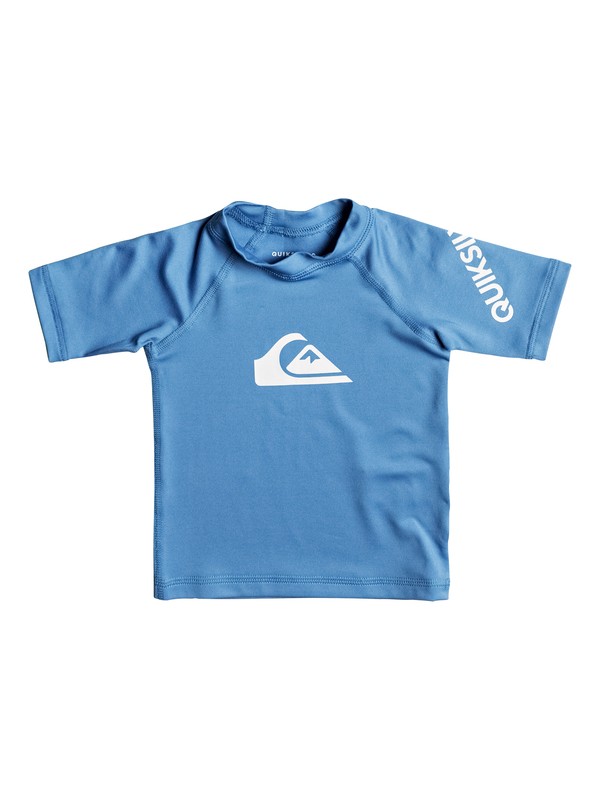 quiksilver, All Time - Lycra manches courtes UPF 50 pour Bebés, CENDRE BLUE (bll0) 0 All Time - Lycra manches courtes UPF 50 pour Bebés EQIWR03010 Quiksilver