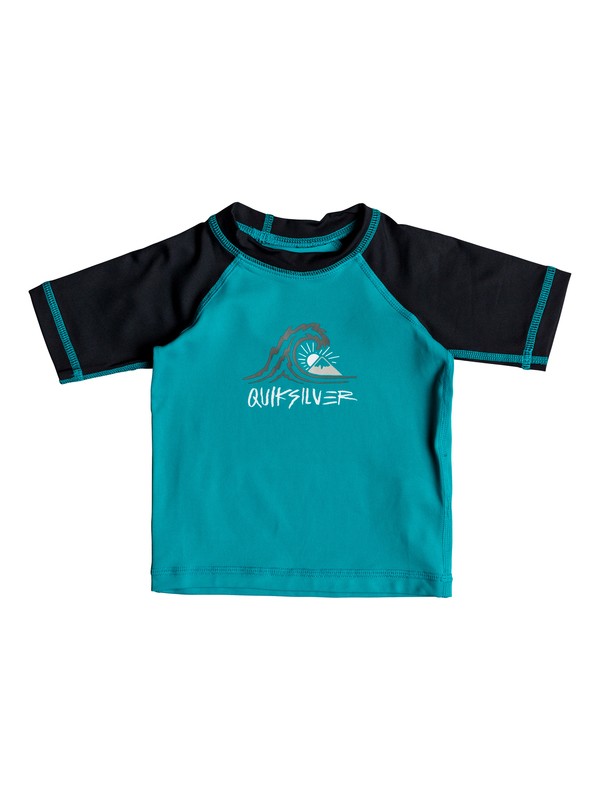 quiksilver, Baby Boy Bubble Dream Short Sleeve UPF 50 Rash Guard, TYPHOON (bny0) 0 Baby Boy Bubble Dream Short Sleeve UPF 50 Rash Guard Blue EQIWR03019 Quiksilver