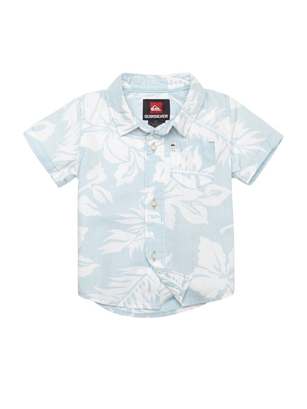quiksilver, Baby Kaihuna Short Sleeve Shirt, KAIHUNA ICICLE (bfg6) 0 Baby Kaihuna Short Sleeve Shirt EQIWT00007 Quiksilver